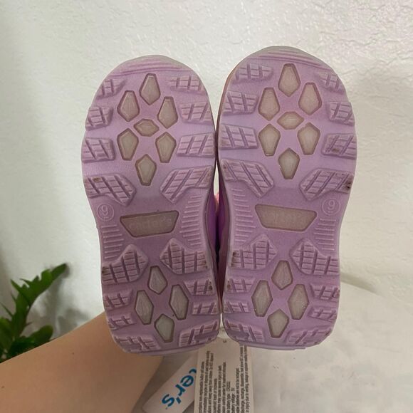Carter's Light Up Pink Purple Yellow Waterproof Snow Boots US 9 TODDLER - Picture 8 of 8
